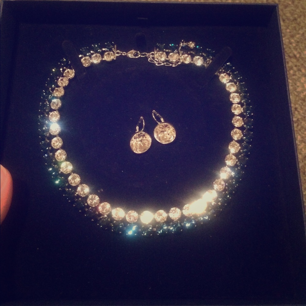 Swarovski Necklace and Earring Set